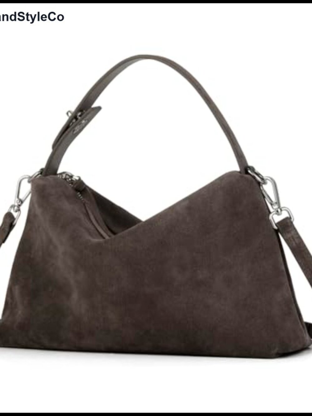 Premium Suede Leather Crossbody Bag Hobo Handbag Shoulder Tote Women
